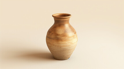 Brown Vase on White Table