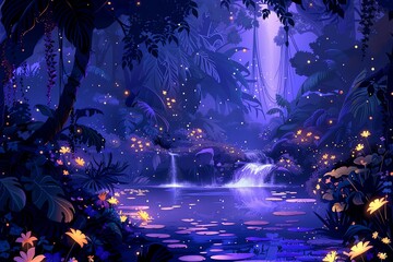 Fototapeta premium Jungle Dreamscape Background