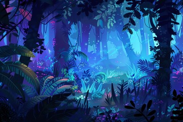 Fototapeta premium Jungle Dreamscape Background