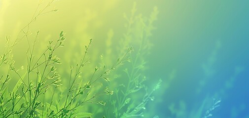 Obraz premium Stylish gradient background showcasing a seamless transition from green to blue, nature theme, refreshing, Overlay, soothing color blend backdrop