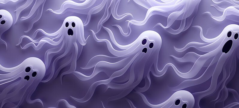 Goosebumps paranormal activity flat design top view ghost hunt theme 3D render Complementary Color Scheme