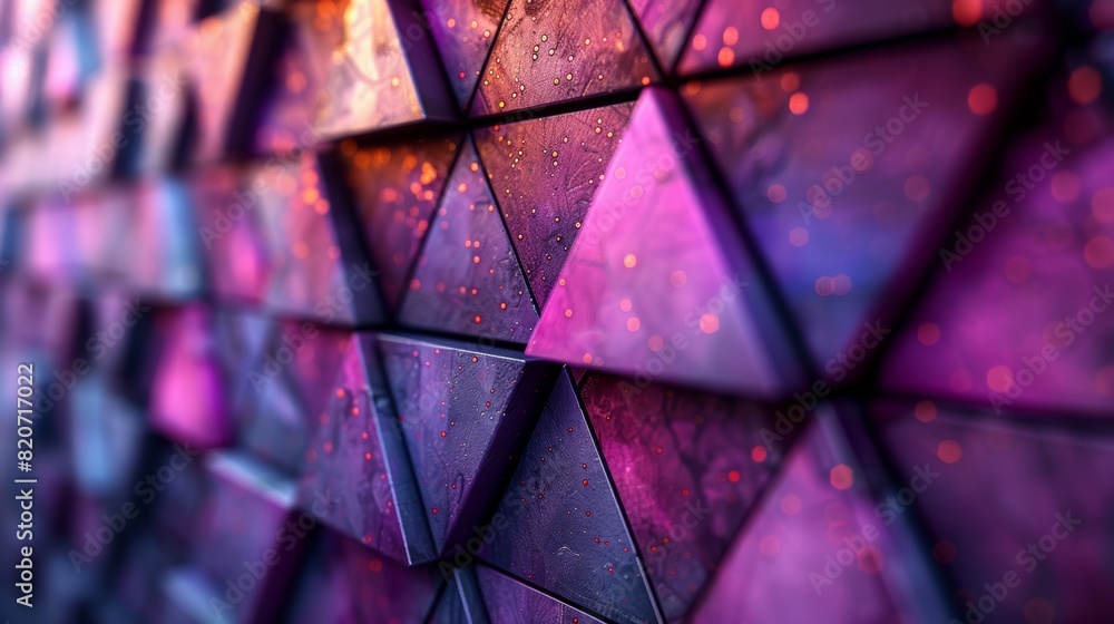 Aufkleber abstract background created by purple triangles lined up to form a beautiful pattern.