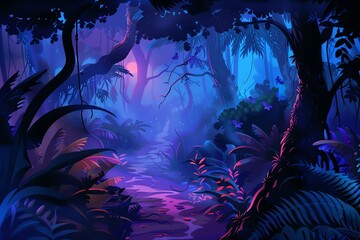 Fototapeta premium Jungle Dreamscape Background