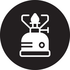 camping gas glyph icon