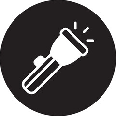 flashlight glyph icon