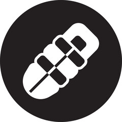 sleeping bag glyph icon