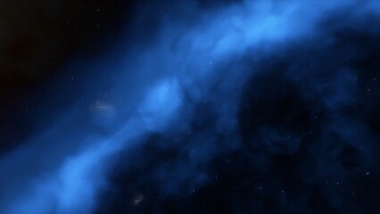 Space background. Nice clean colorful nebula with star field. 3D rendering
