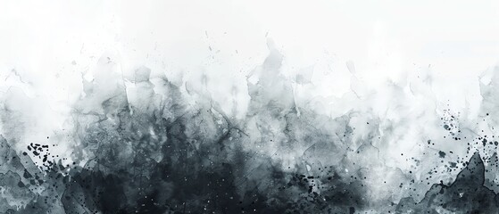 Minimalist watercolor background with soft washes of grey and white, modern theme, serene, Double exposure, minimalist design backdrop