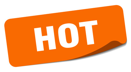 hot sticker. hot label