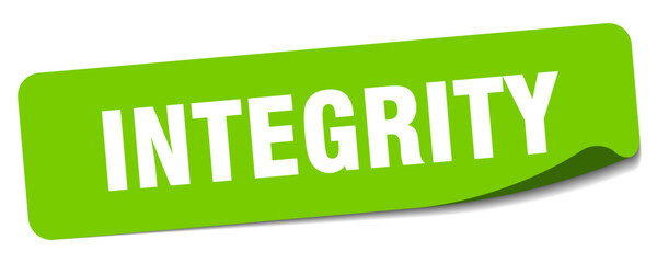 integrity sticker. integrity label