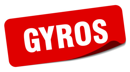 gyros sticker. gyros label