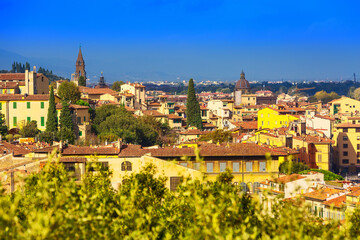 City aerial view, Florence, Italy