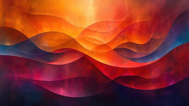 Colorful wave abstract background on dark background