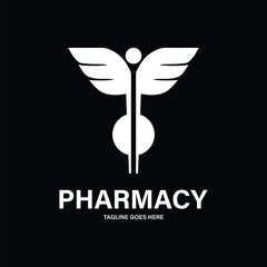 Pharmacy logo modern minimalist design