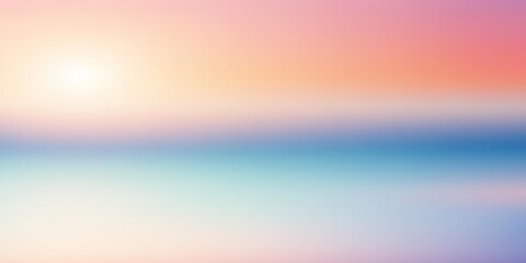 colorful blurry gradeint pastel colors sea horizon sunrise orange blue pink smooth divided dreamy abstract plain background with blank space