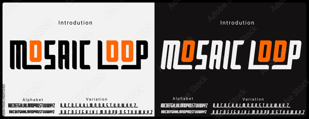 Fototapete alphabet vector font with variation ligature. typography of bold font with ligature.