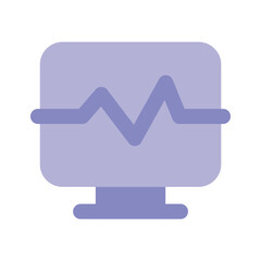 An icon of heartbeat monitor, electrocardiogram machine vector design