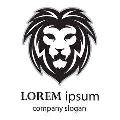Elegant and dignified lion head logo design