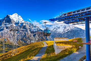 Grindelwald first cable car cabins, Switzerland