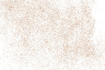 Coffee Color Texture Isolated on White Background. Brown Pattern. Chocolate Shades Confetti. Sand Abstract Backdrop. Vector Illustration, EPS 10.