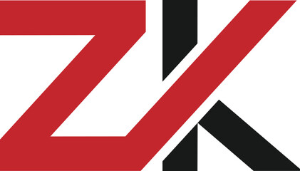 ZK Letter logo design Template
