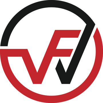 WF letter Logo design Template