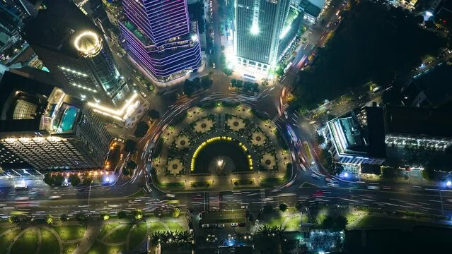 Aerial view of Ho Chi Minh city, Vietnam in night