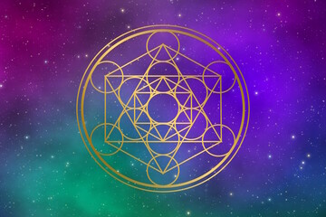 Hexagon Formation sign and the fantasy galaxy.