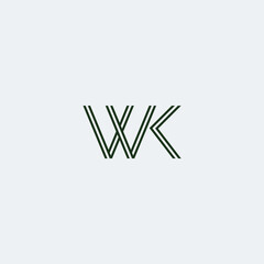 WK monogram logo with inline accent.