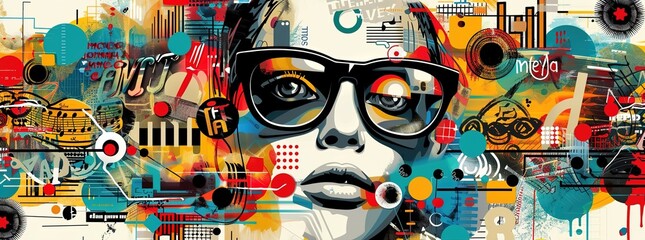 

Design art concept abstract contemporary modern background business graphic idea. Work concept art design retro office poster icon hand team success digital ad artwork visual technology research job