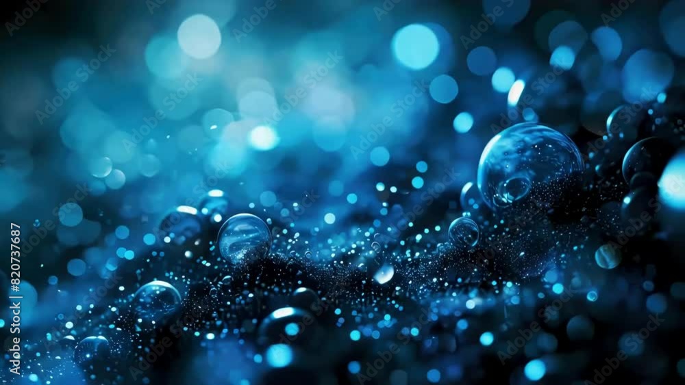 Aufkleber blue background with many small blue dots scattered throughout. the dots are of varying sizes and ar