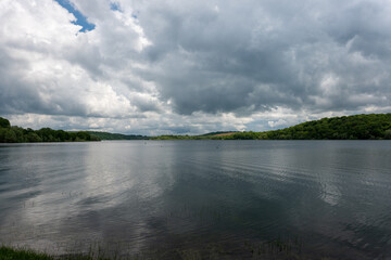 clouds over the river, lac de la Liez