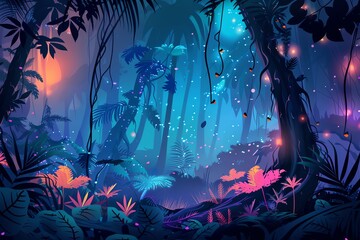 fairy painting jungle background