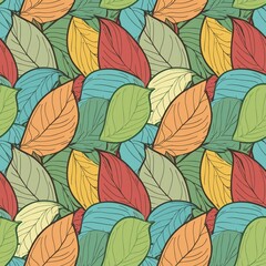 seamless pattern with leaves