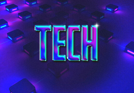 Chrome Tech Text Effect