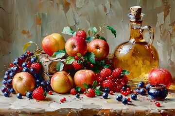 food, oil painting