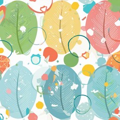 seamless pattern with autumn leaves