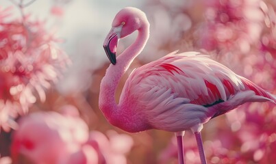 Flamingo that is pink, Generative AI