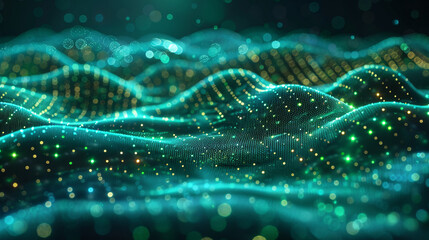 Digital abstract background for technology, technological operations, neural networks, AI, data transmission and encryption, digital data, audio and visual representations, technological scientific 