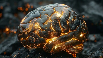 human brain glow