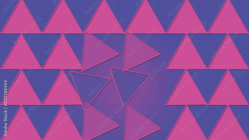 Leinwandbilder Optical illusion of transformation of triangles. 3d rendering loop animation 4K