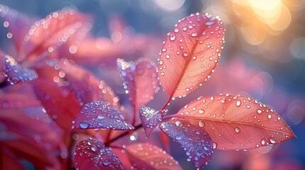 Fototapeta premium Nature Background Pastel style, Pastel leaves floating on a calm water surface with soft reflections Illustration image,
