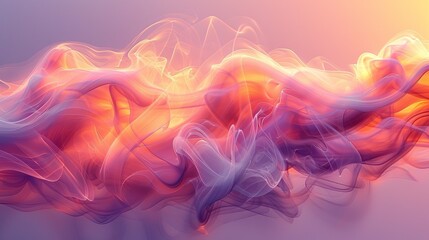 Fototapeta premium Nature Background Pastel style, Shiny pastel smoke against a soft gradient background Illustration image,