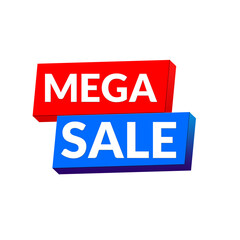 Mega Sale Label Banner design