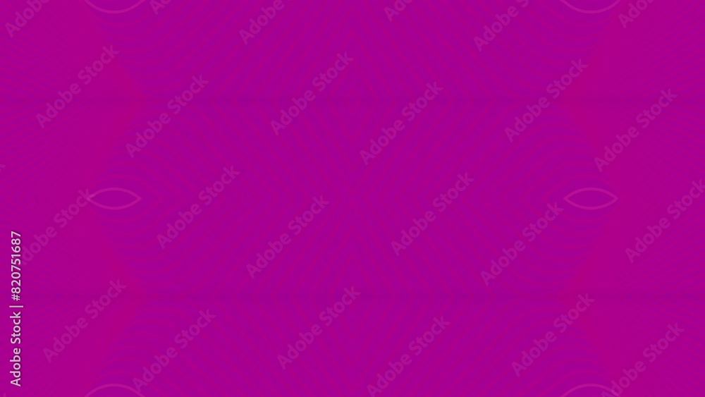 Fototapete Loop animation of a geometric pattern with running waves of color. 3d rendering