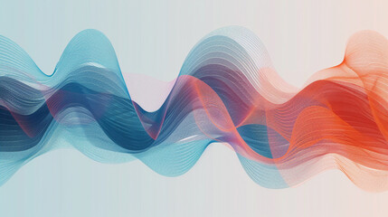 Craft an artistic vector illustration inspired by the movement of sound waves.