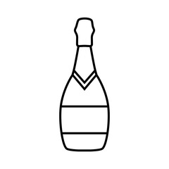 Champagne icon vector. Alcohol illustration sign. Wine symbol. Bottle logo.