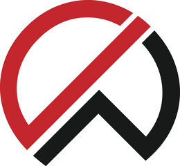 Obraz premium WD letter logo design