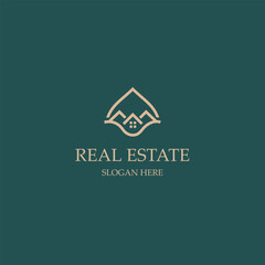 Real Estate Building Logo Design, vector logo template