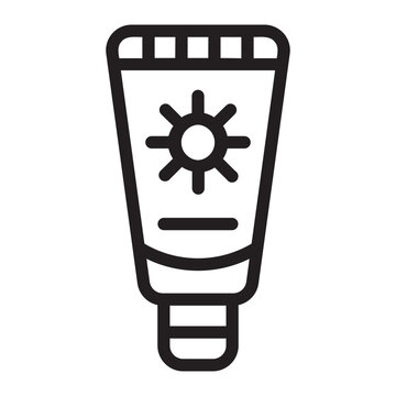 recommend clip art: sunscreen line icon